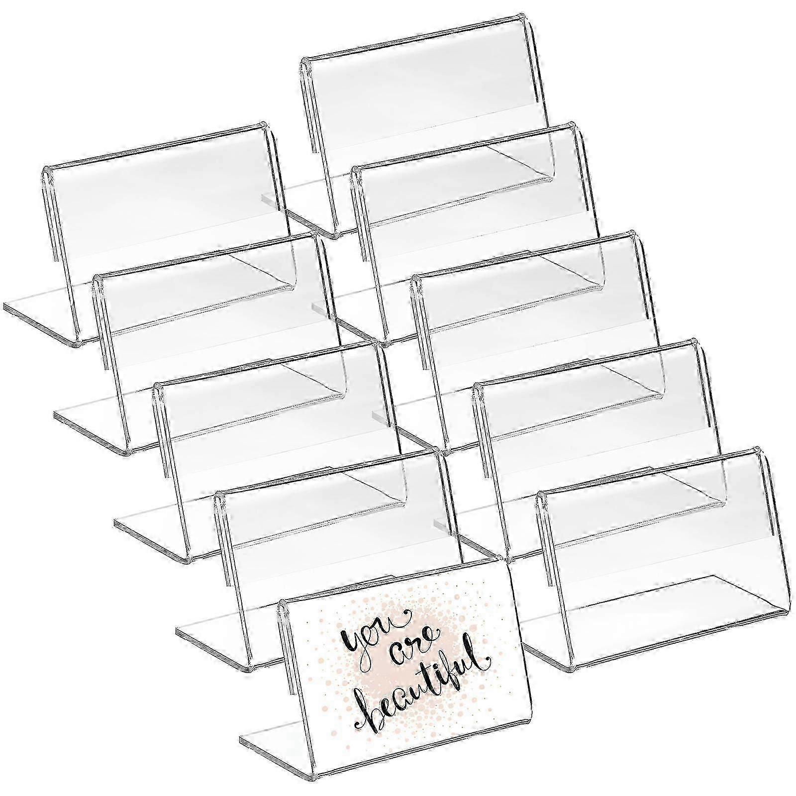 48 stk Skiltholdere Bordplate Display Stands L Form Sign Display Stands Navn Kortholdere