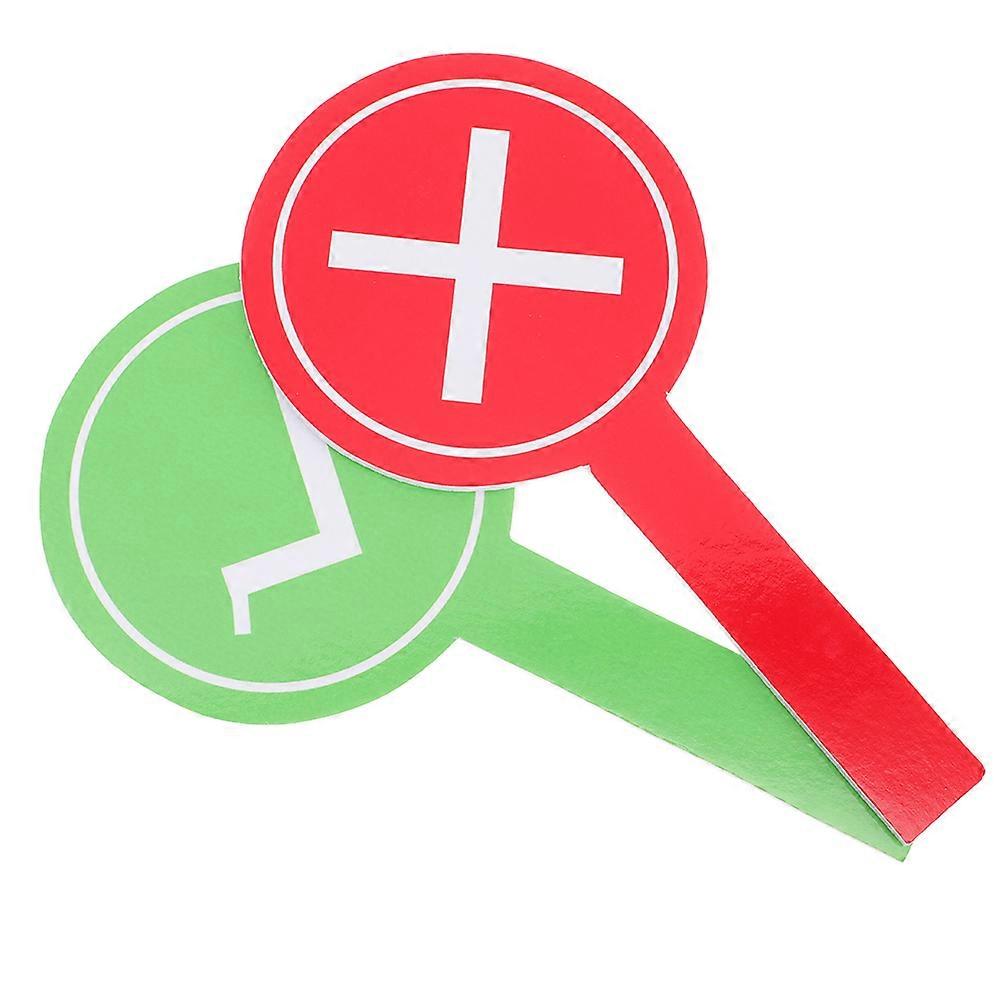 Handheld Voting Paddle for Games 2Pcs Double Sided Yes No Boards