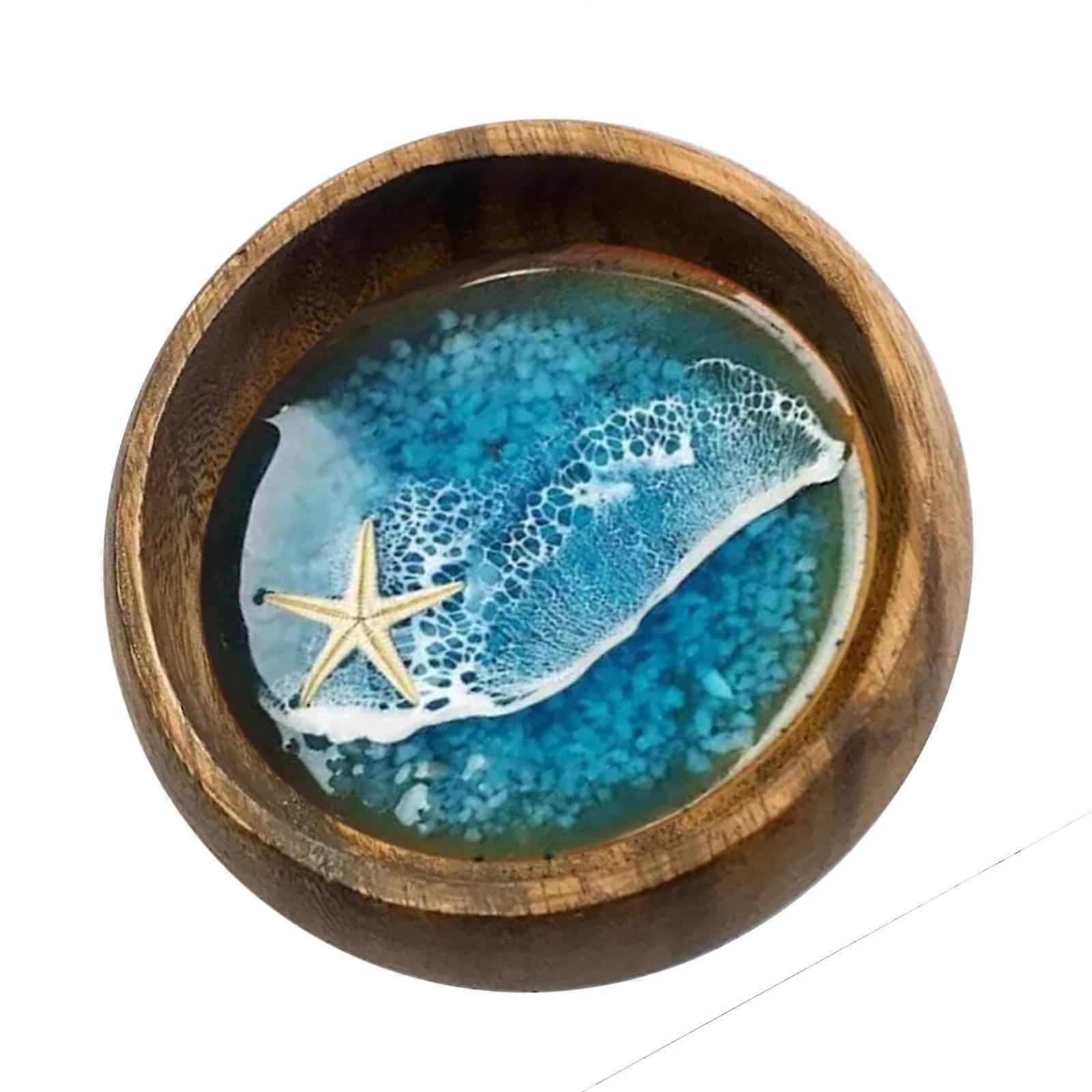 Artistic Mini Ocean Ecosystem Display Bowls Handcrafted Beach Sand Turtles Shell Starfishes And Corals Decorations Multicolor