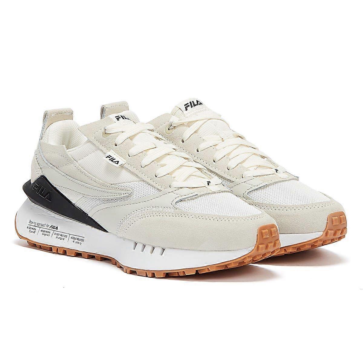 FILA Renno Mens Off White Silver Trainers