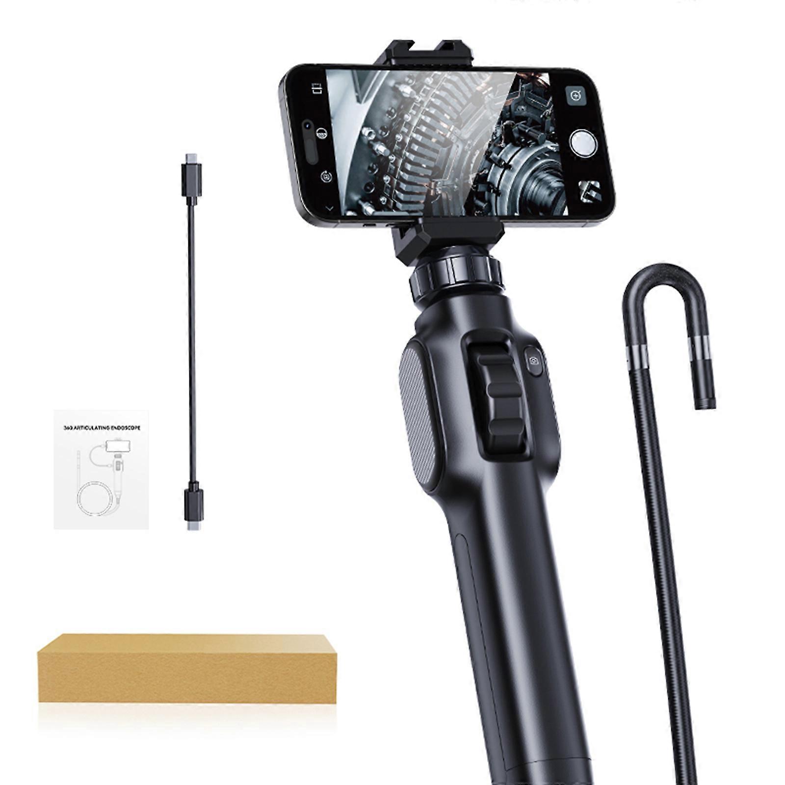 360 Degree Rotating Inspection Camera Portable Two Way Endoscope Camera Easy to Carry for Engine and Pipe Examination Multicolor