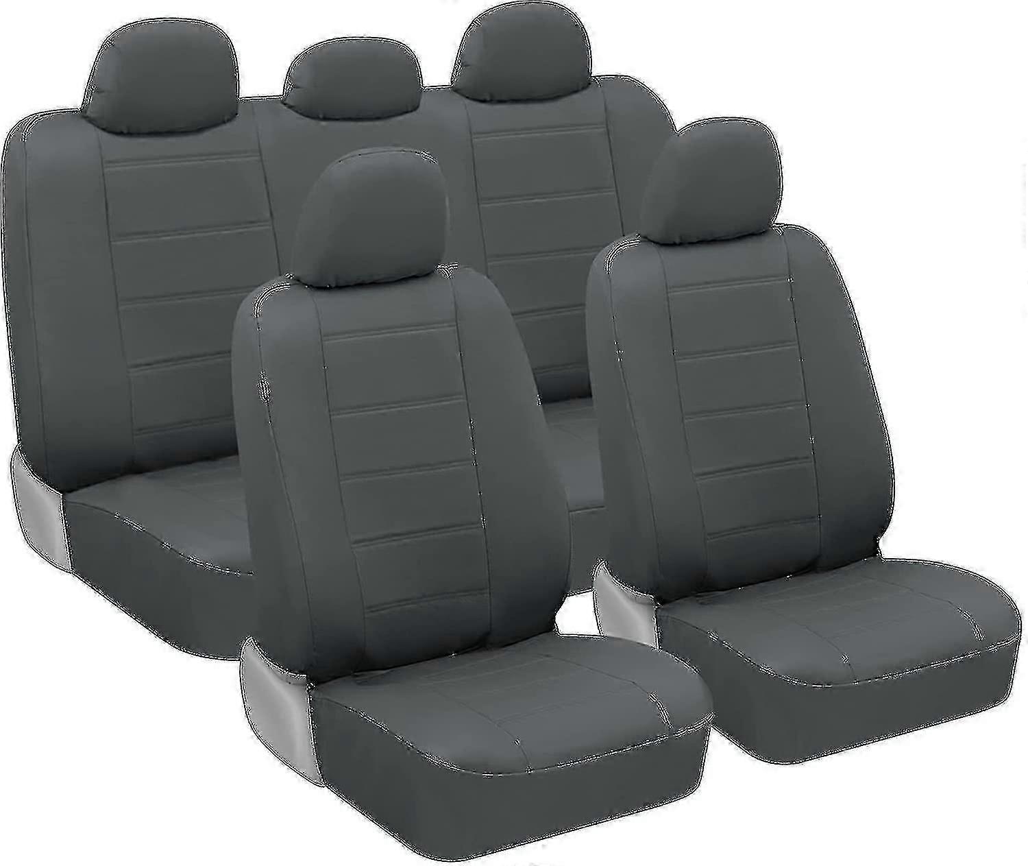 Fram- och baksätesöverdrag i beige konstläder