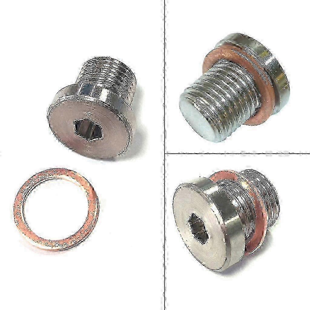 M12x1.25 Threaded O2 Sensor Bung Plug with Stepped Design for Car Exhaust