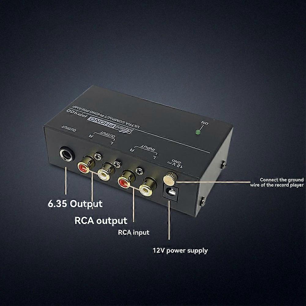 PP400Preamplifier Phono Preamp AudioAmplifier with Level VolumeControl Turntable for Turntable Tube AmplifierSpeaker(US)