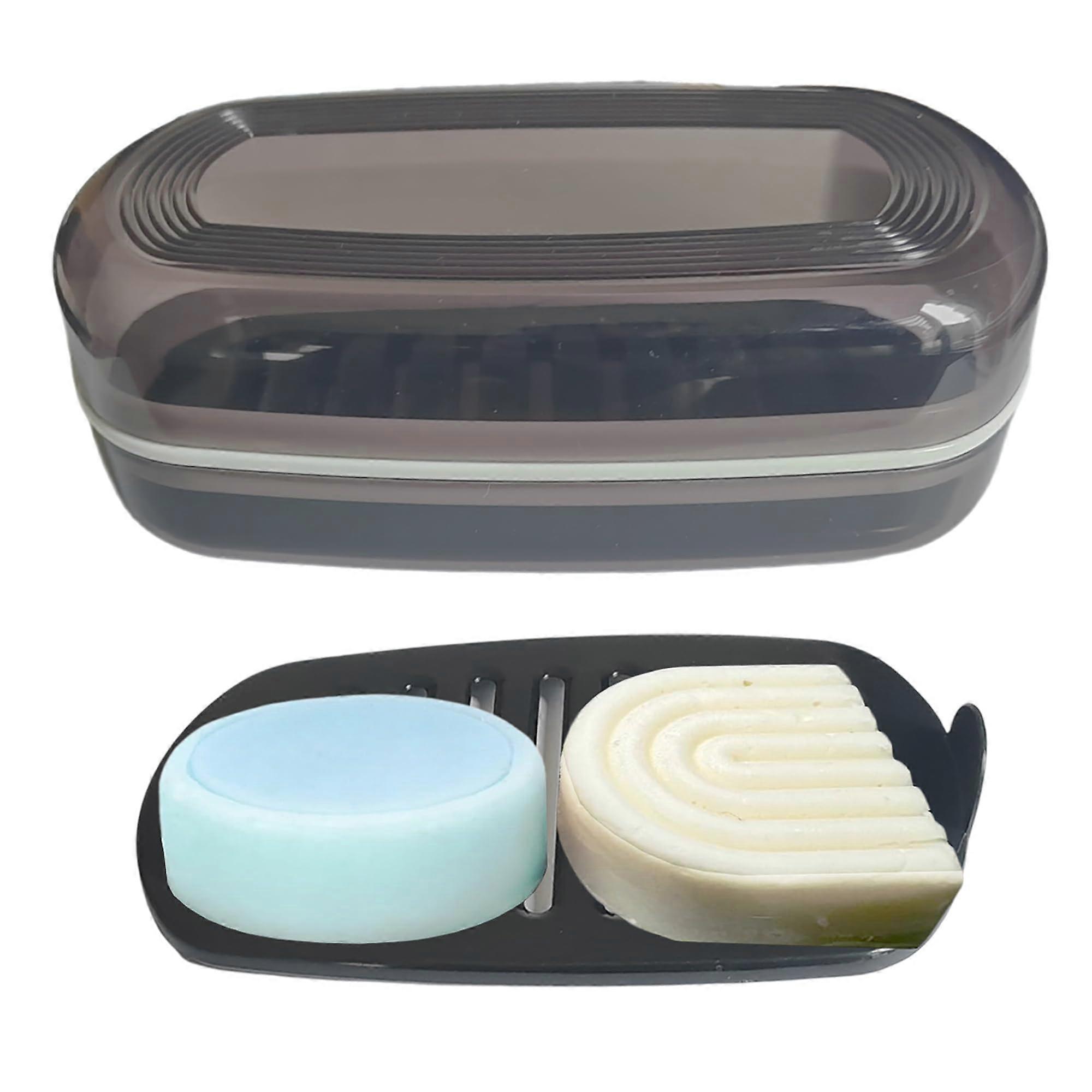 Travel Shampoo Bar Case with Conditioner Holder, Portable Soap Container for Bathroom Use