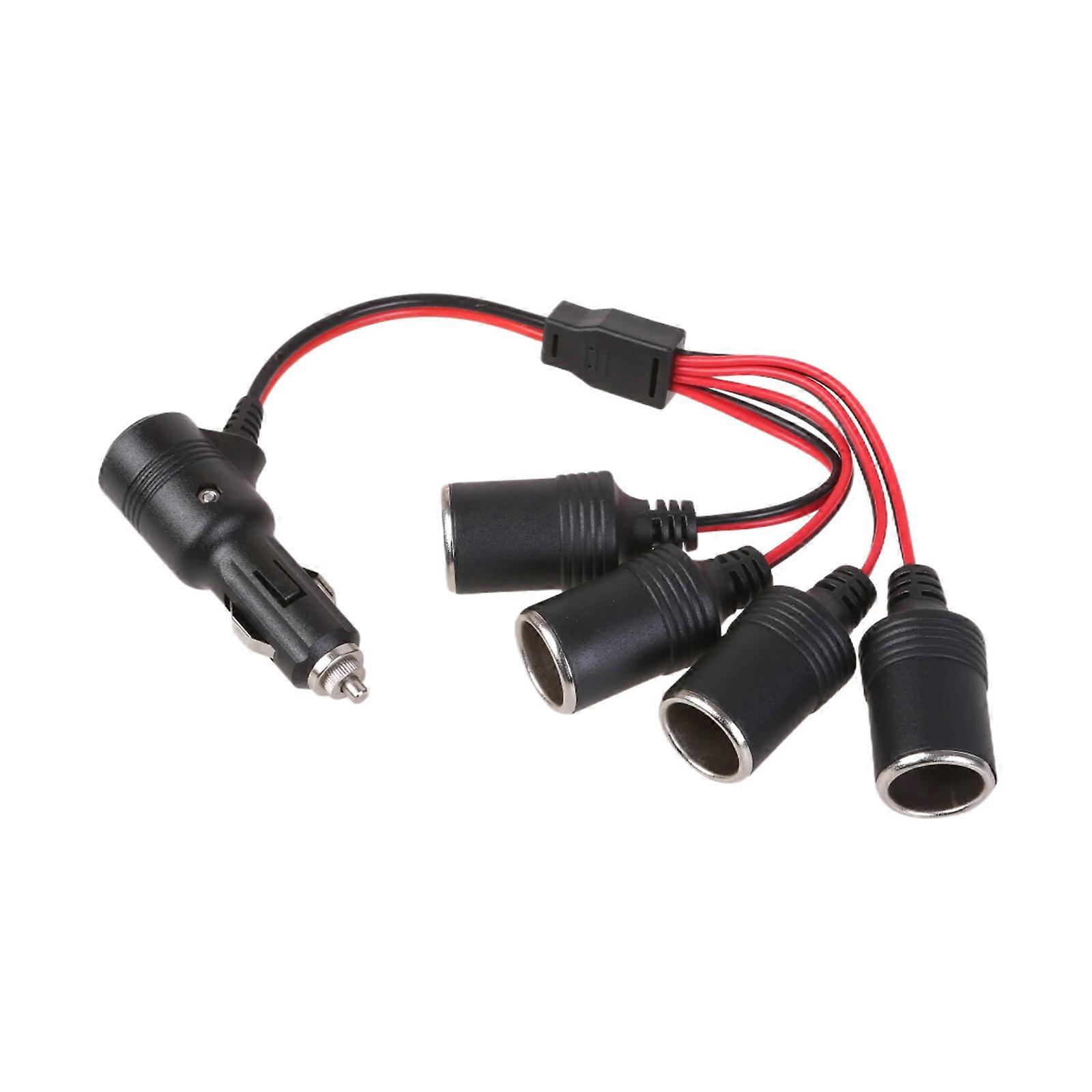 Universal 12V/24V Car Socket Charge Cable with Switches 240W Power Output Charging Multiple Devices Simultaneously Multicolor