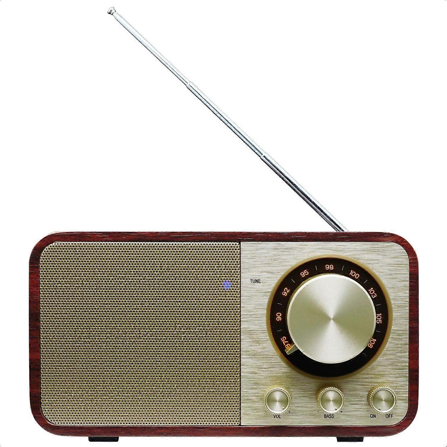 Radio with Bluetooth Retro Bluetooth Speaker Vintage Radio with SD/USB Memory Music Player Function