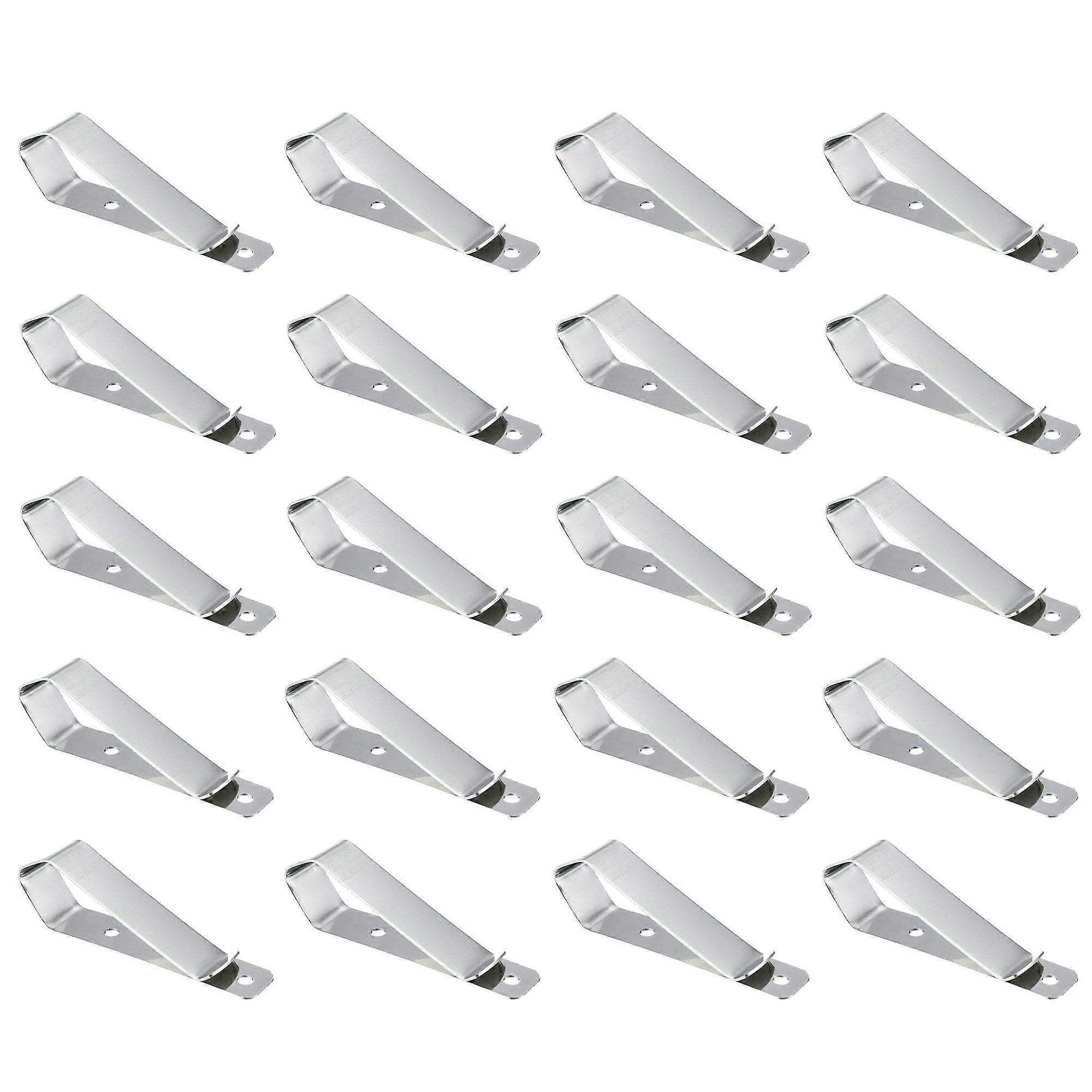 Garage Door Remote Visor Clips Replacement, Universal Metal Holder for Opener Controls, Silver Pack of 20