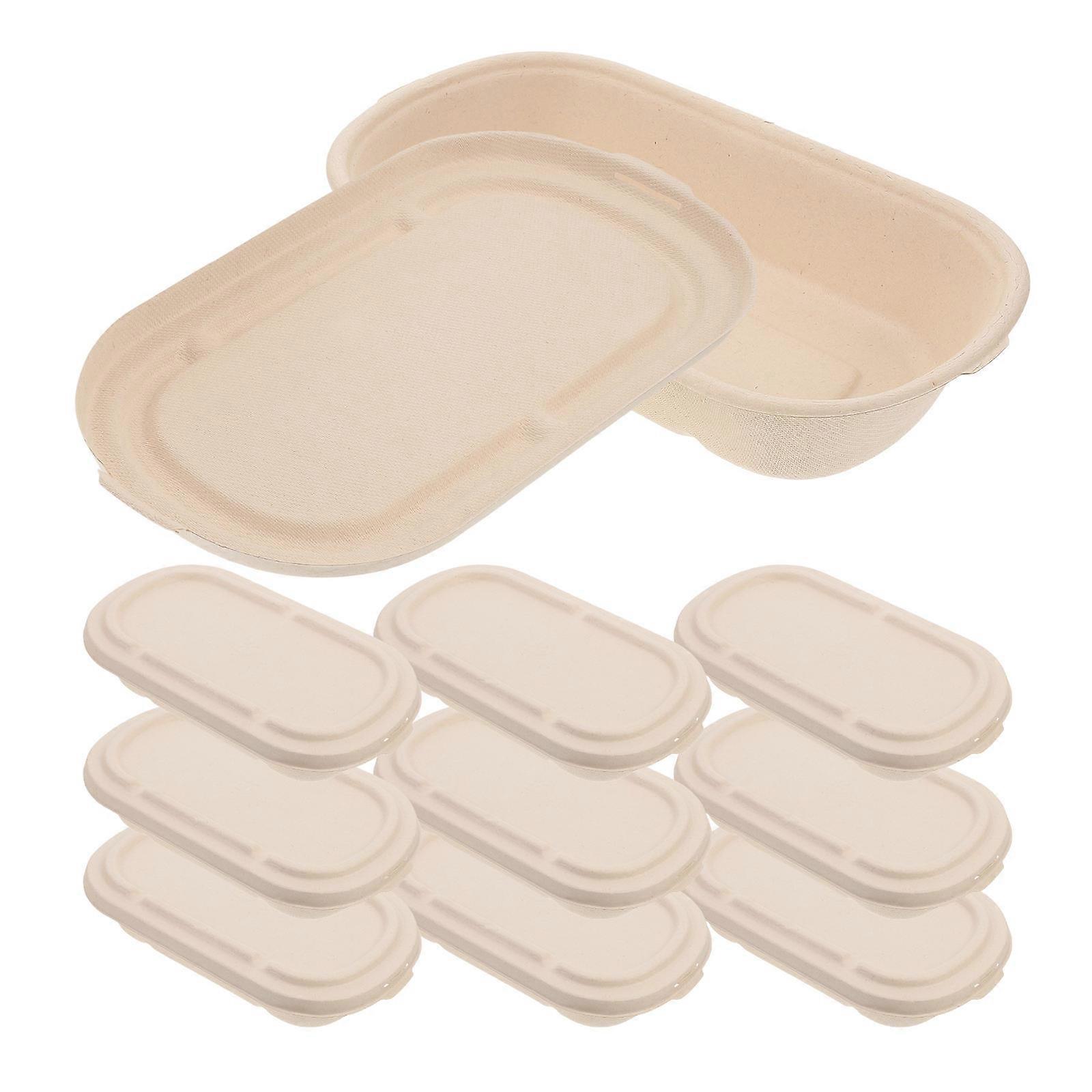 Pulp Food Container Takeout Food Box Meal Prep Containers 25Sets