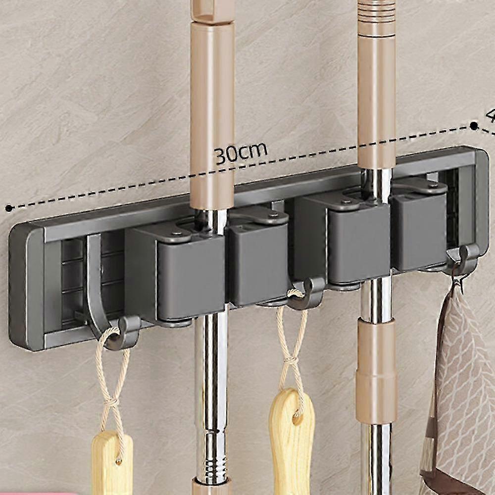 Bathroom Wall Hooks for Mop Broom Storage, Practical Tool Holder Rack