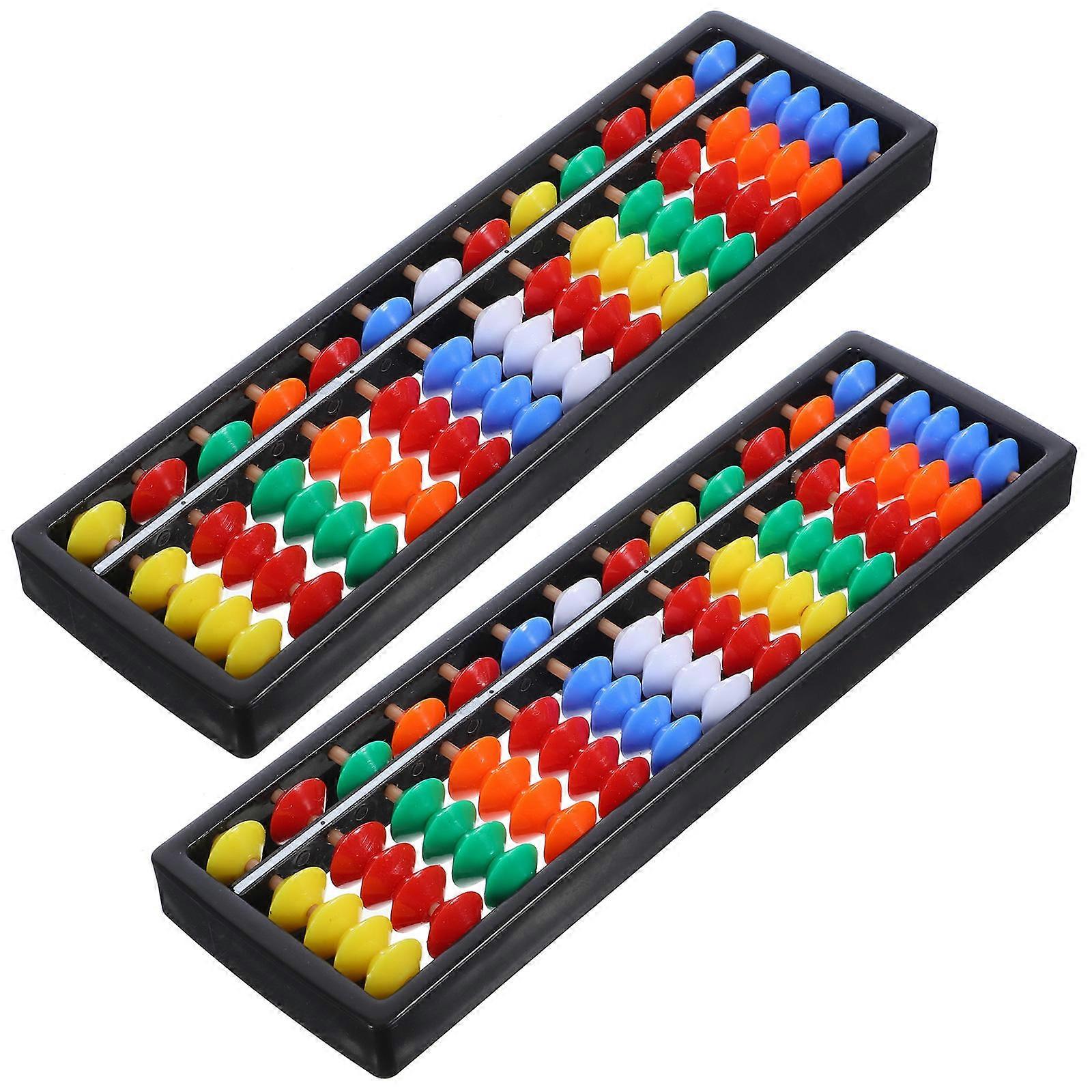 Chinese Educational Abacus Plastic Abacus for Counting 2Pcs Practical Use
