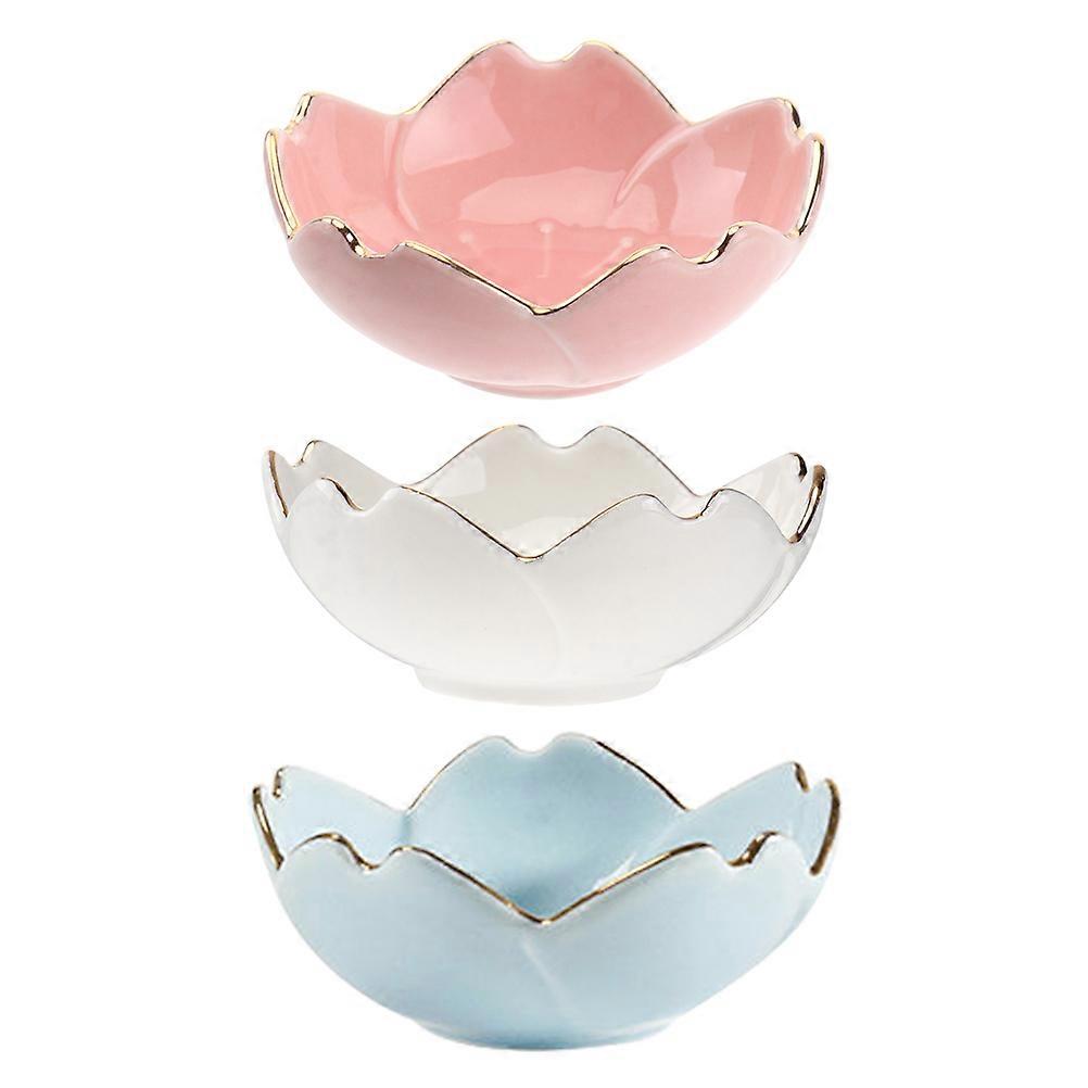 Assorted Color Ceramic Dipping Bowls For Dining Occasion Square Shape Design Easy Cleaning Condiment Serving 6 Pcs