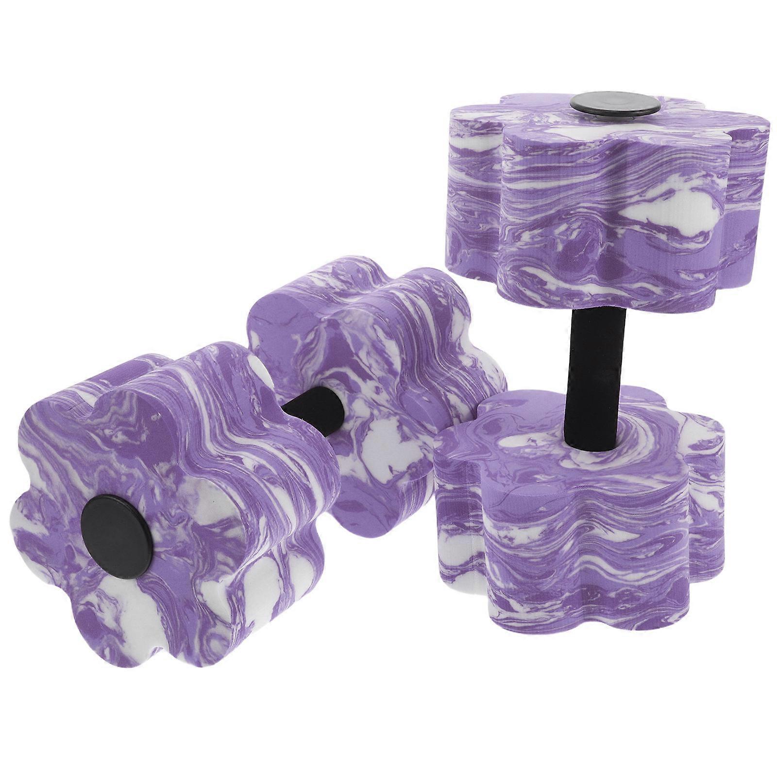 Violet Eva Dumbbell for Exercising 2Pcs Pool Workout Water Floating Barbells
