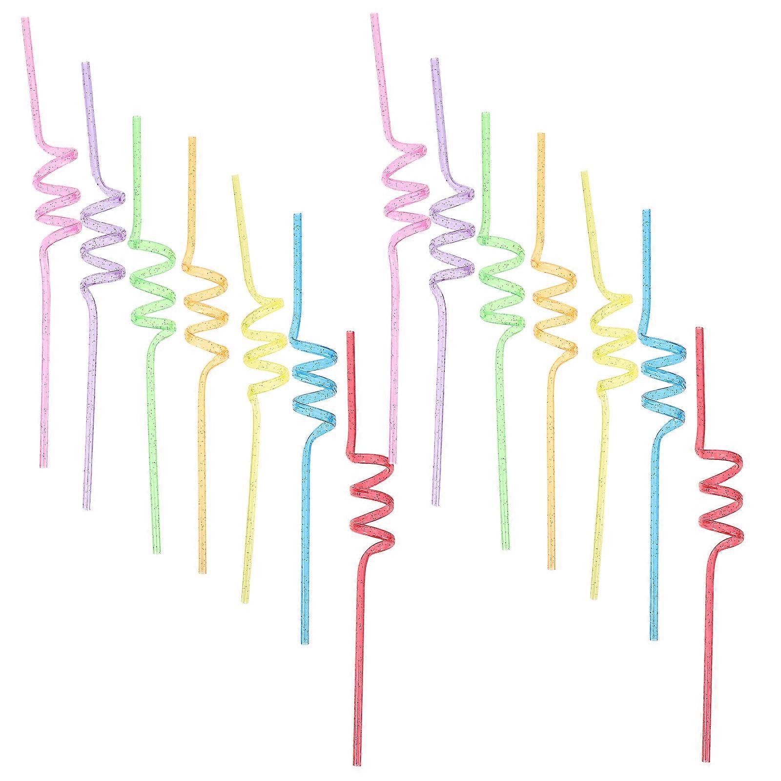 Party Straw Reusable Glitter Straws for Drinking Use 24Pcs
