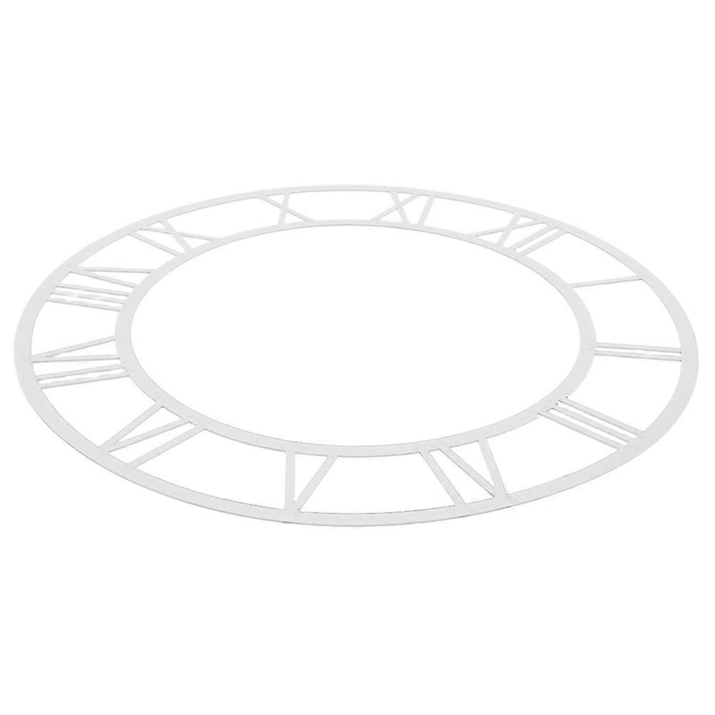 Round Mirror Wall Sticker Clock for Decor Roman Numerals Acrylic