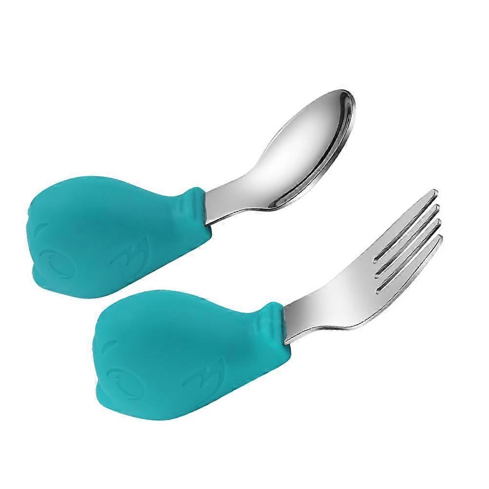 Toddler Tableware Spoons and Forks for Eating Practice 2Sets