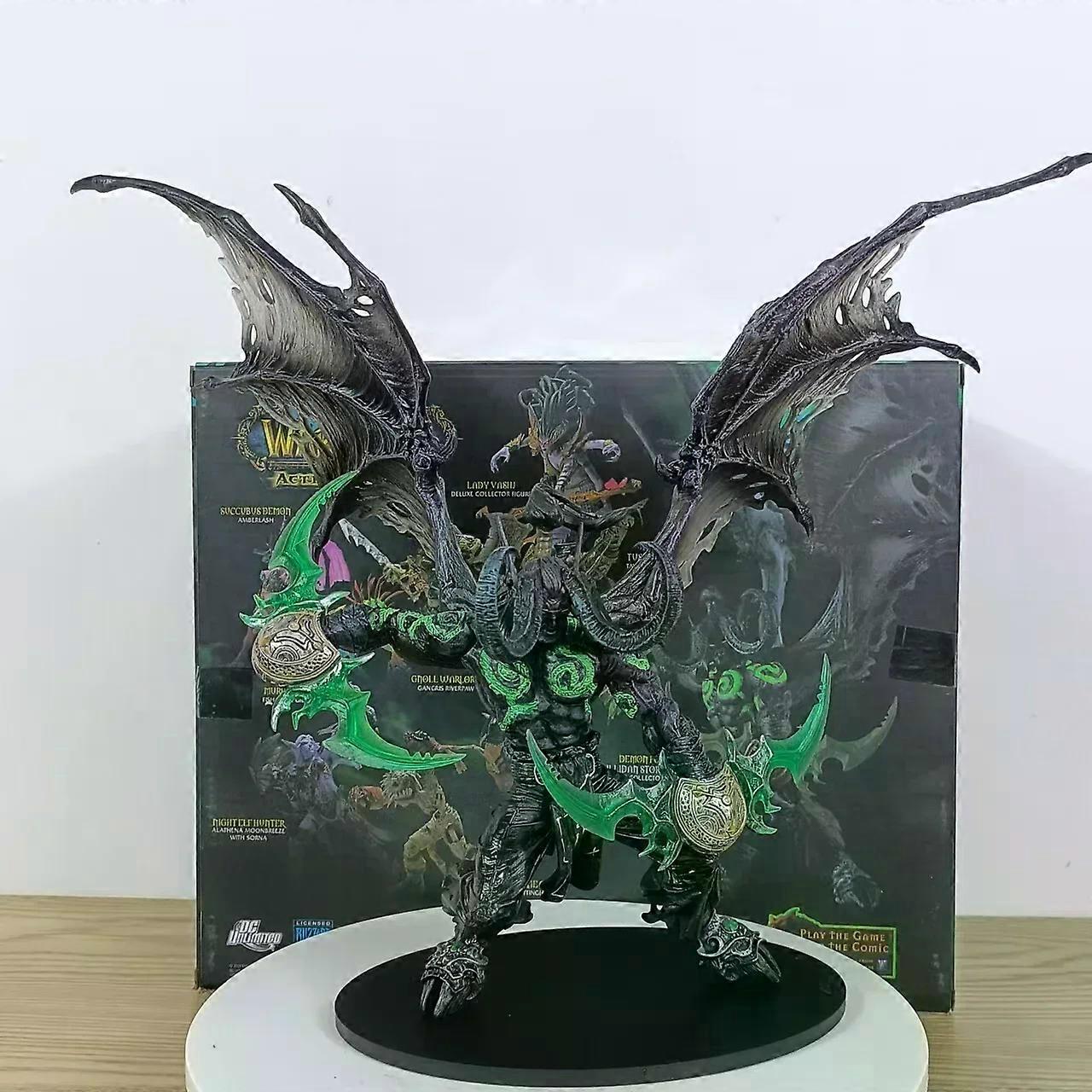 Anime Handmade WOW Character World DC 7 Demon Hunter Illidan Handmade Model Storm Action Character PVC Statue