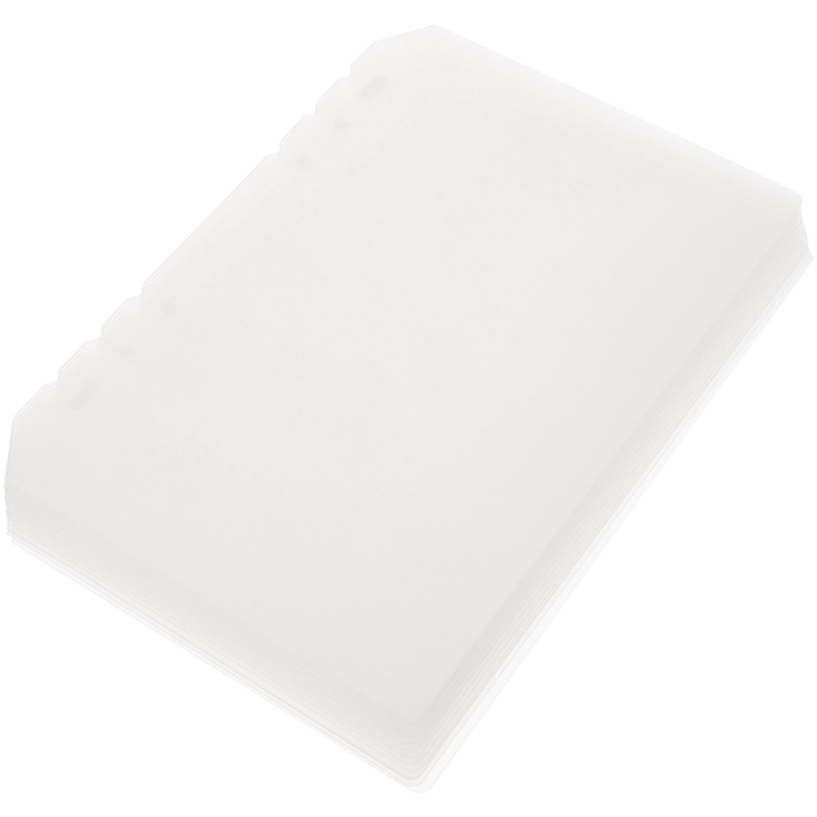 24Pcs Transparent Binder Dividers for Notebook Page Separation