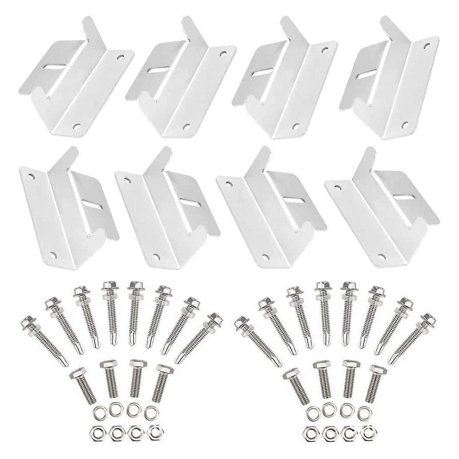 Solars Panel Mounting Set Unencapsulated Roof Mount Aluminum Alloy Brackets For OffGrid Daily Use 8Piece
