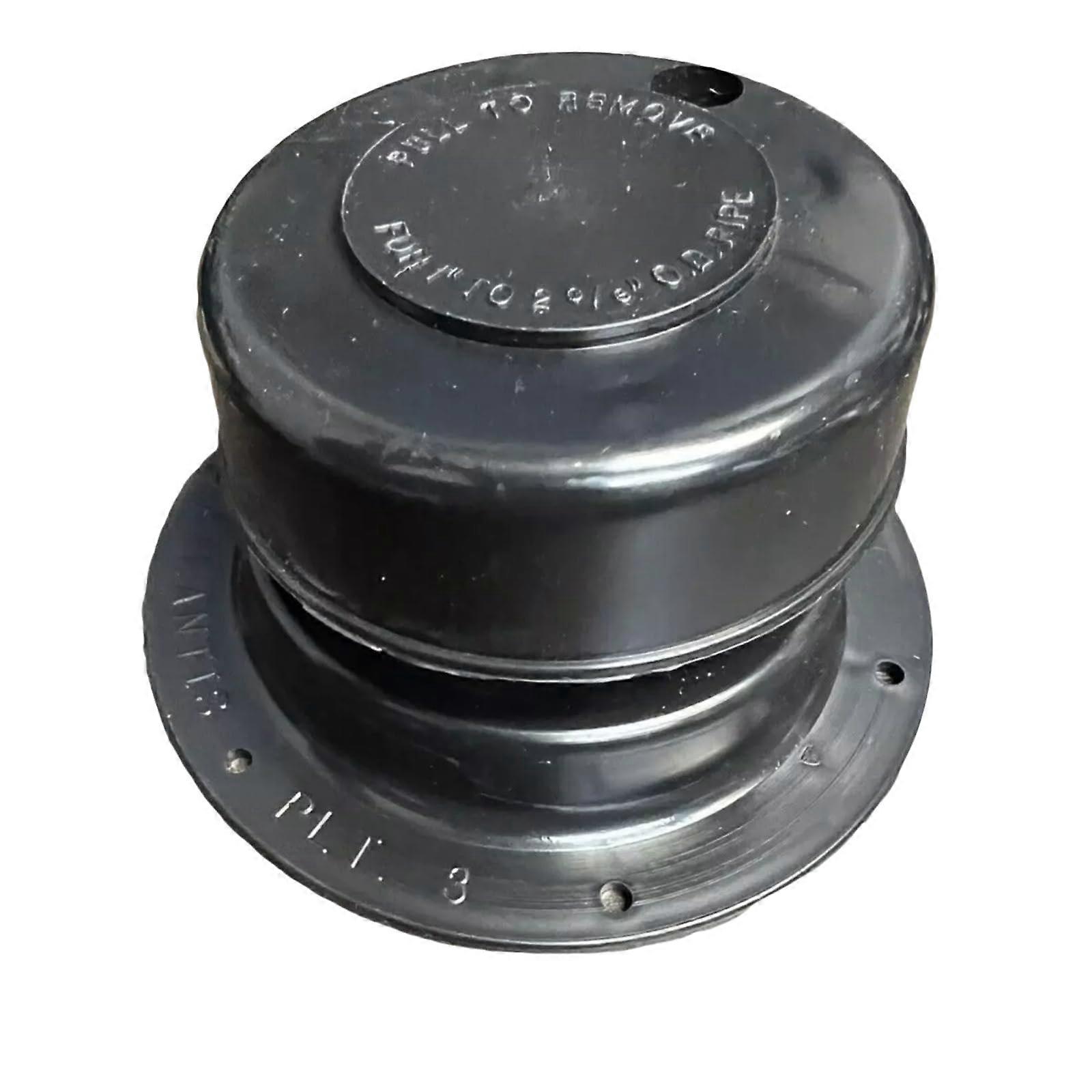 Black Plastic RV Plumbing Roof Vent Cap for 1'2 3/8' Pipe, Durable and Easy to Install