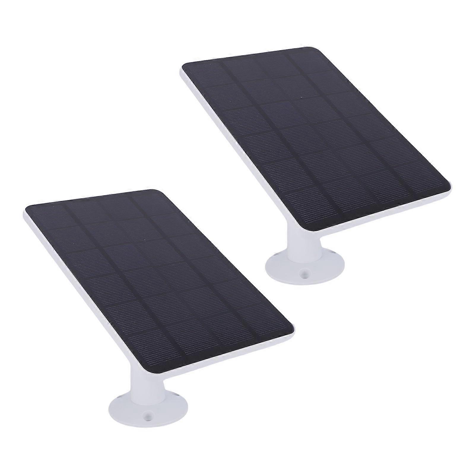 2 Pack 10W Solar Panel for Ring Camera, Fast Charging IP65 Waterproof with 360° Adjustable Stand