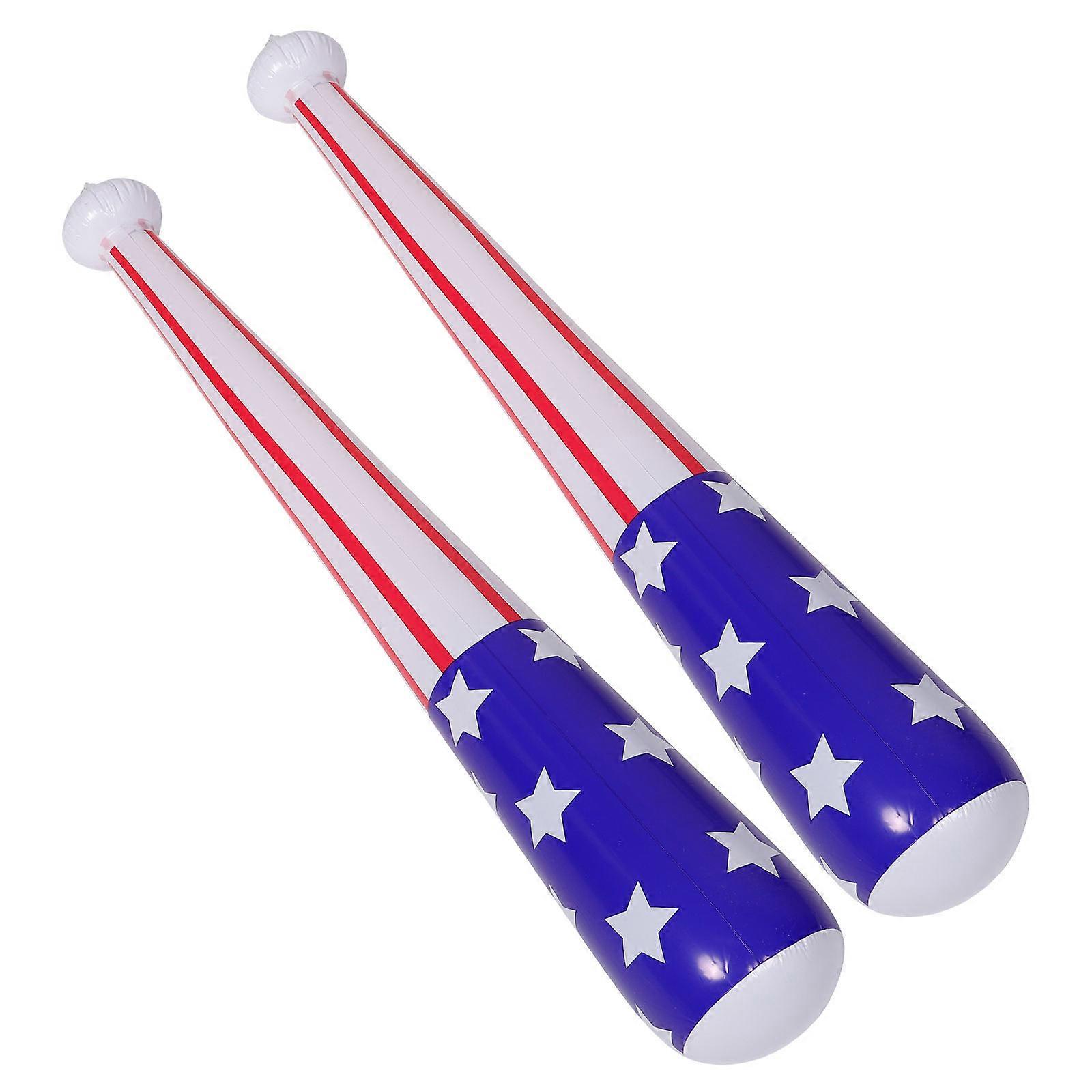 Inflatable Bat Prop Inflatable Baseball Bat for Pretend Play 2Pcs Set
