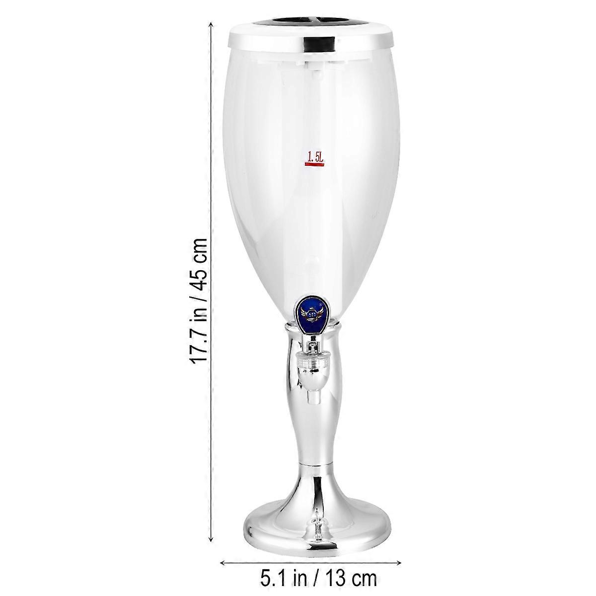 LED Beer Tower Dispenser for Beer Dispensing 1.5 L Plastic Beverage