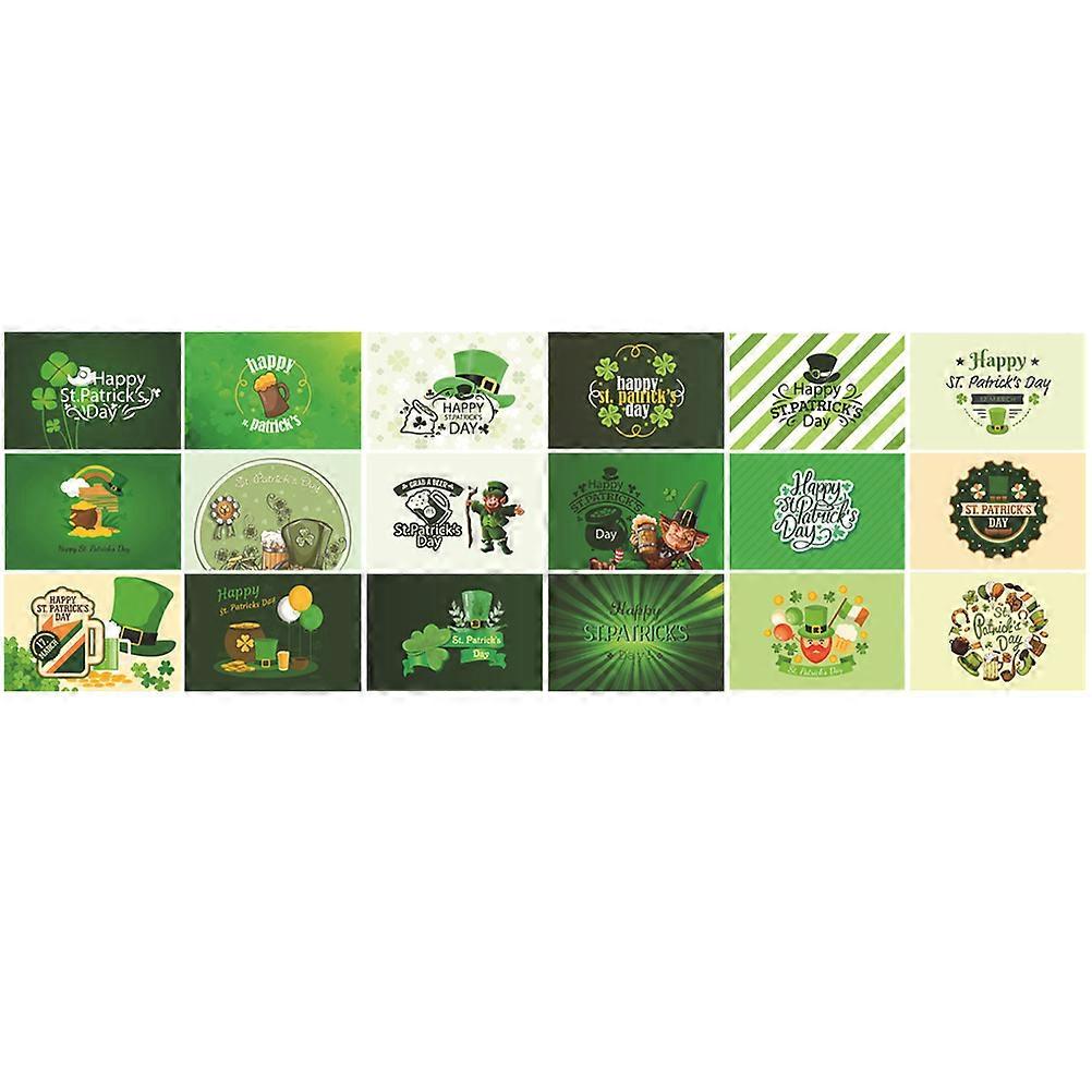 St Patricks Day Party Supplies Set Cards With Envelopes For Lovers Green Rectangular 18 Sets