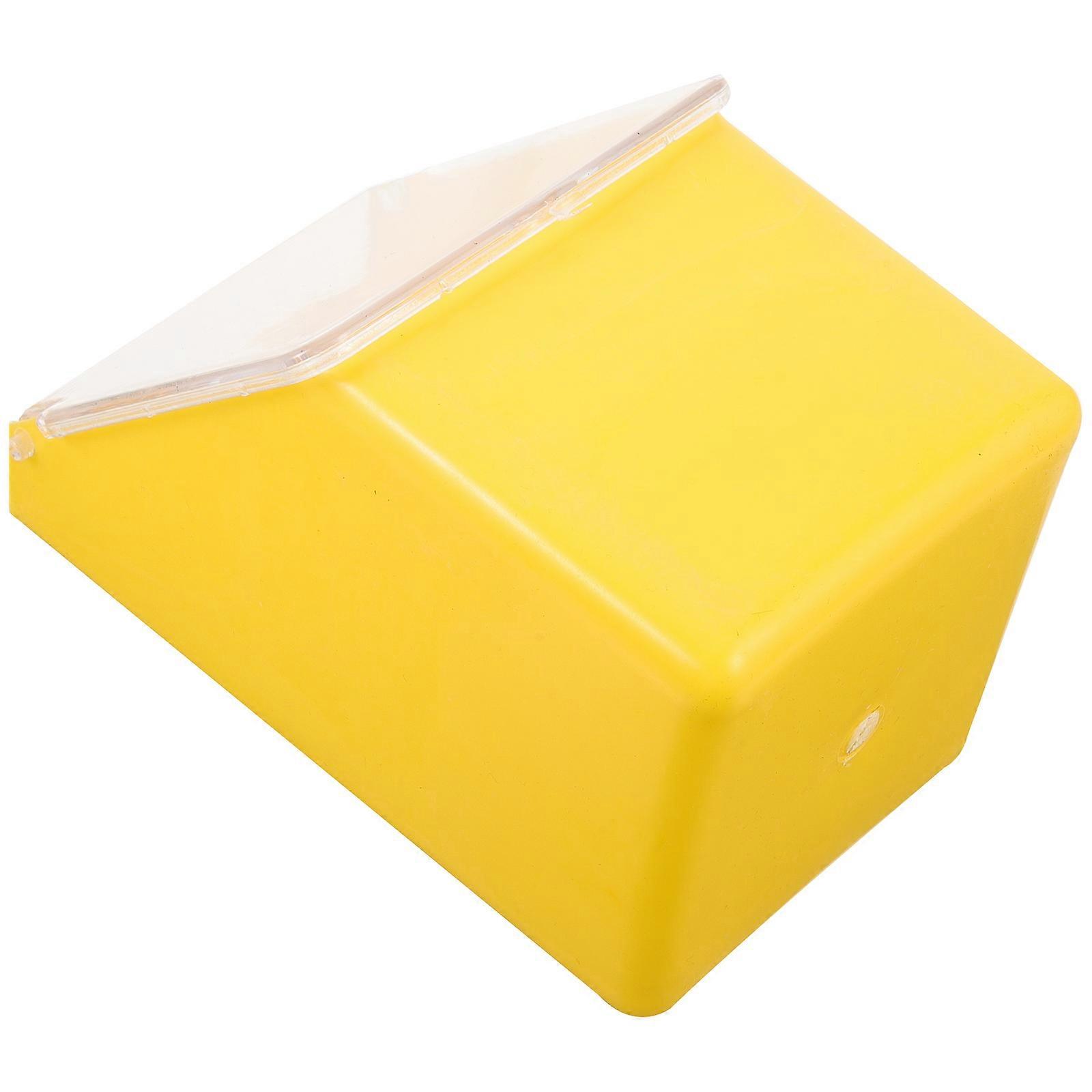 Multifunction Feeder Pigeon Feeding Box for Storage Yellow Plastic