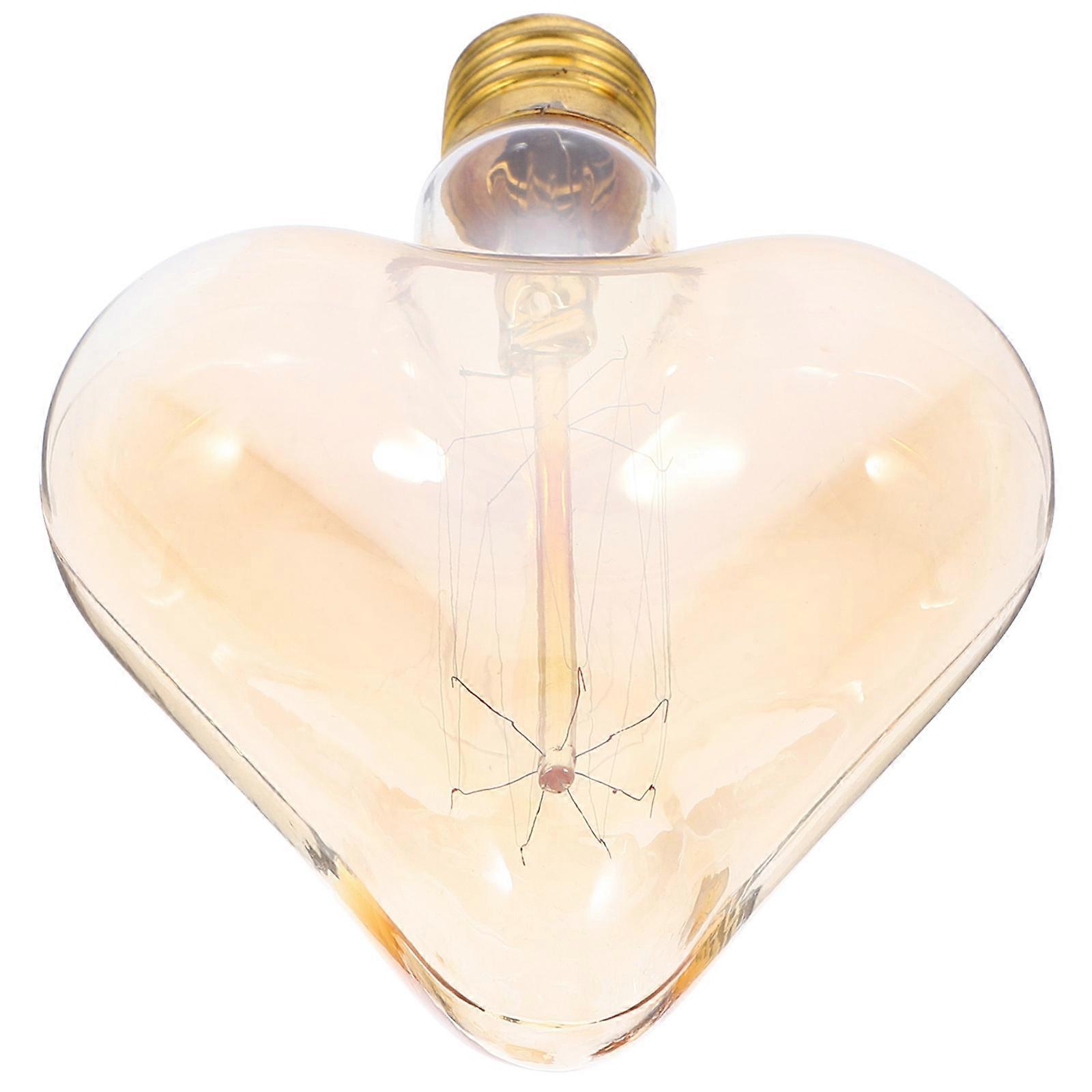 Heart Shape Tungsten Light Bulb for Wedding Decor with E27 Lamp Holder