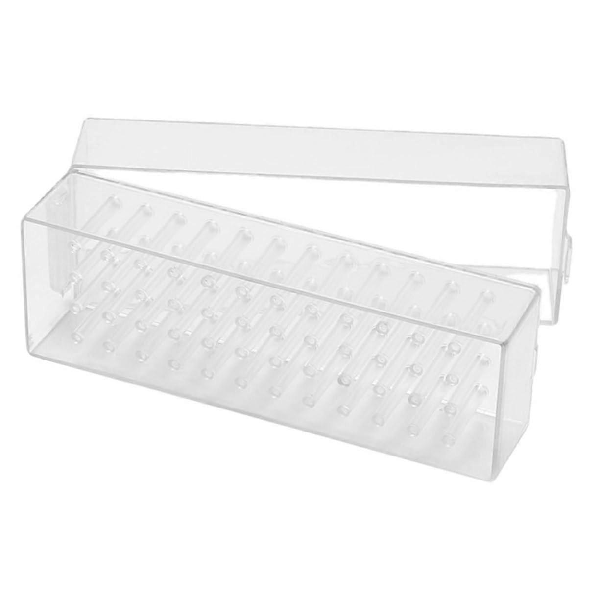 Nail Drill Bit Holder Compact Storage Case for Manicure Polishing Heads Organizer