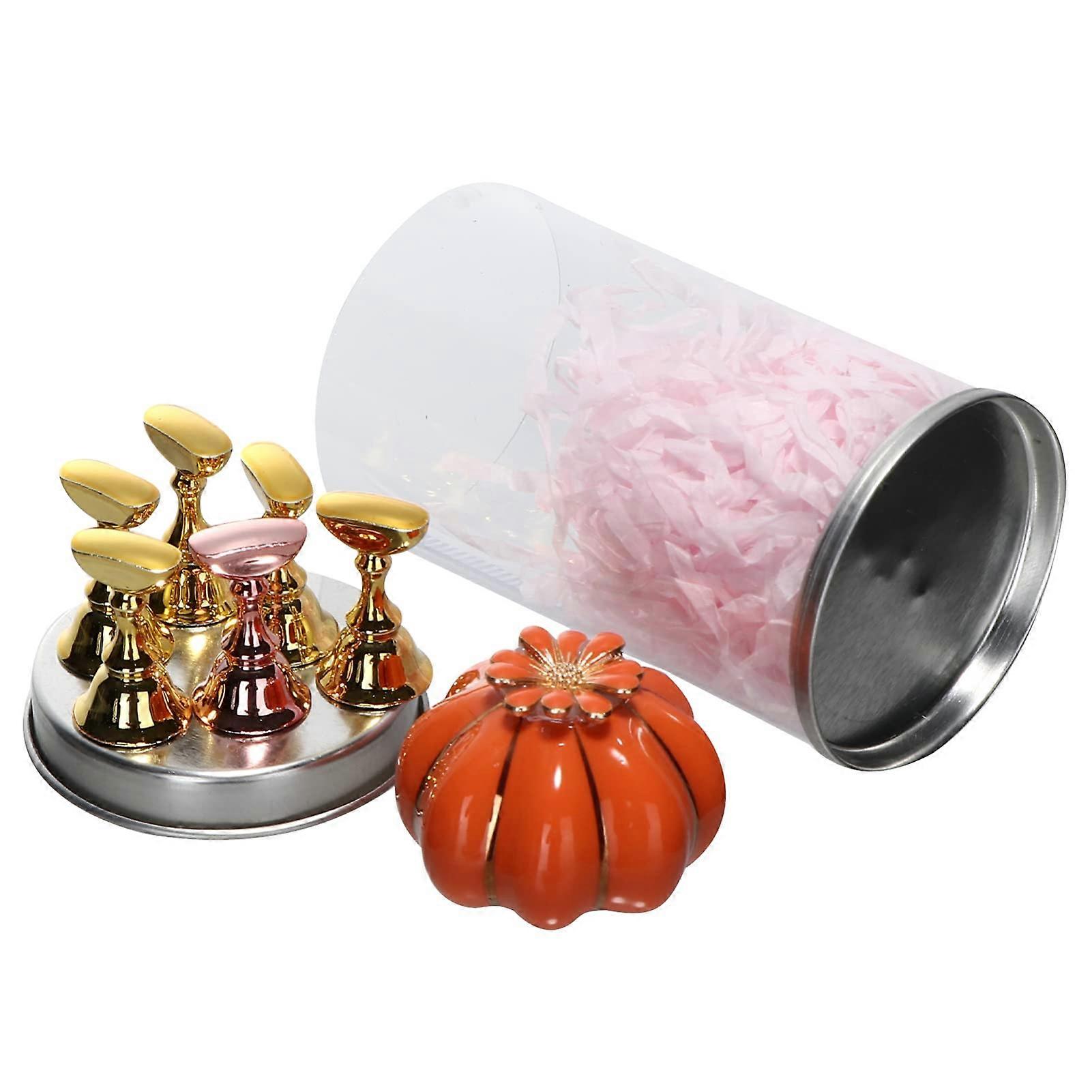 Magnetic Nail Practice Display Stand with Stable Ceramic Base for Manicure Training