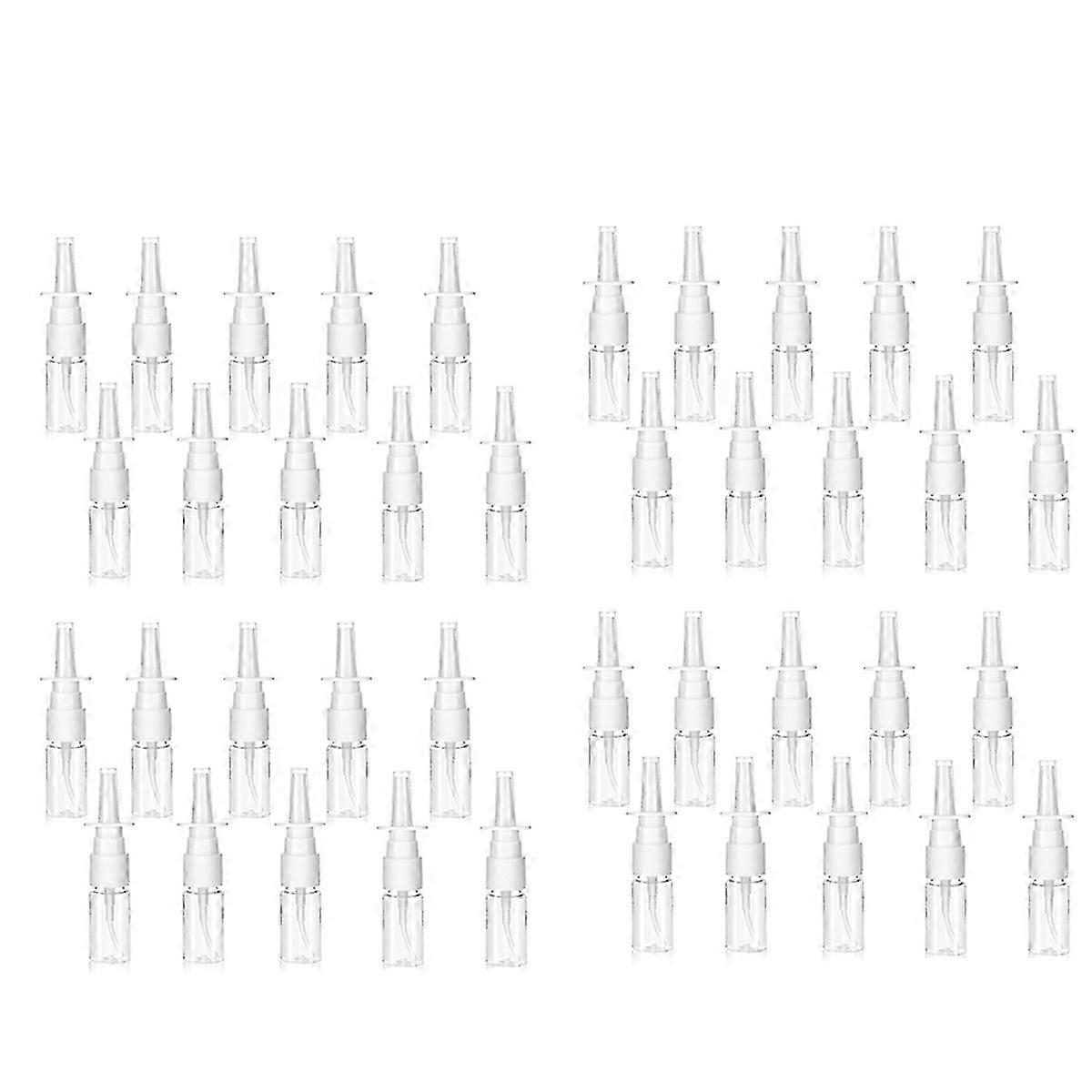 20Pcs Nasal Bottle, 10ML Clear Small Empty Nose Bottle