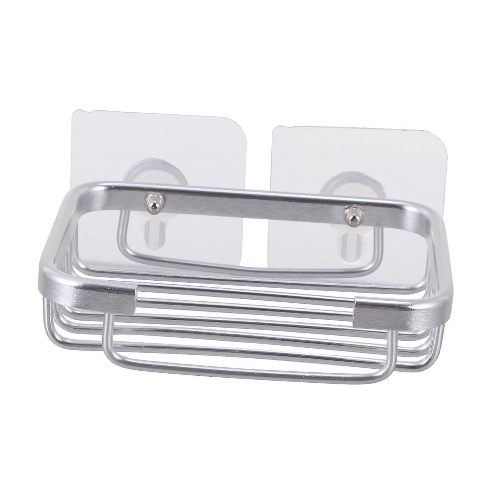 Rustproof Aluminum Wall Mounted Soap Dish with Self Draining Design for Bathroom and Shower