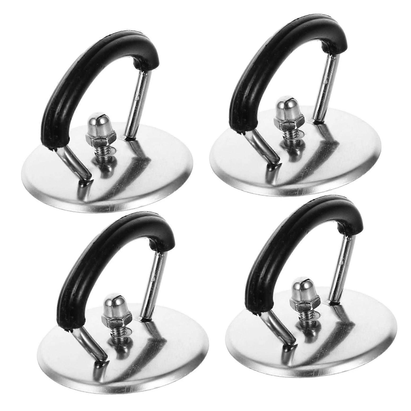 4 Pcs Stainless Steel Pot Lid Handle Replacement Knobs with Ergonomic HeatResistant Grip for Kitchen and Restaurant