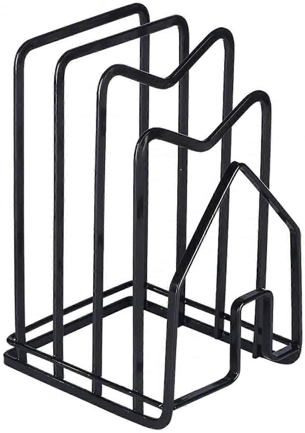 Pot Lid Organizer Iron Cutting Board Holder Kitchen Storage Rack SpaceSaving Countertop