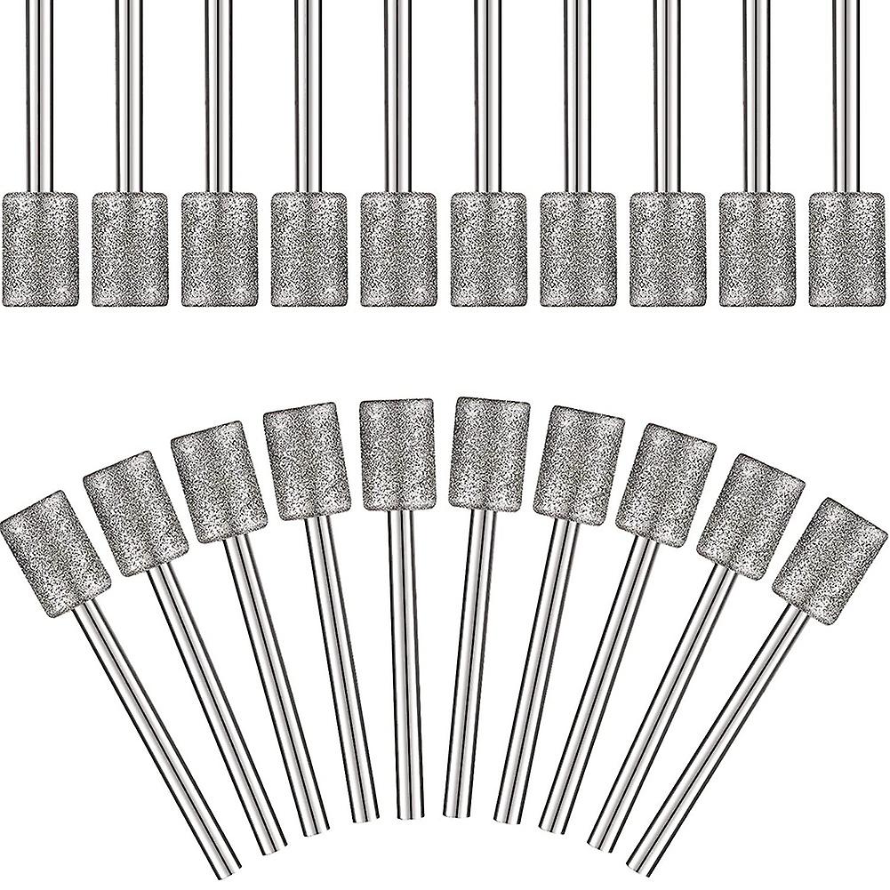 10 stykker diamantbit diamantslipehode 1/8 8 mm sylinderhode diamant for verktøybitssliper