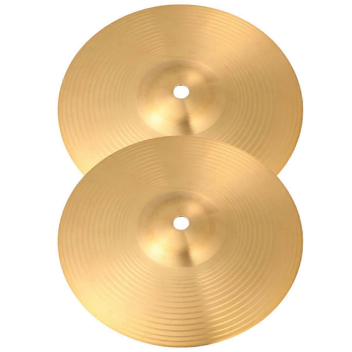 2pcs Brass Drum Kit Cymbals Jazz Universal Replacement for Beginners and Professionals Durable