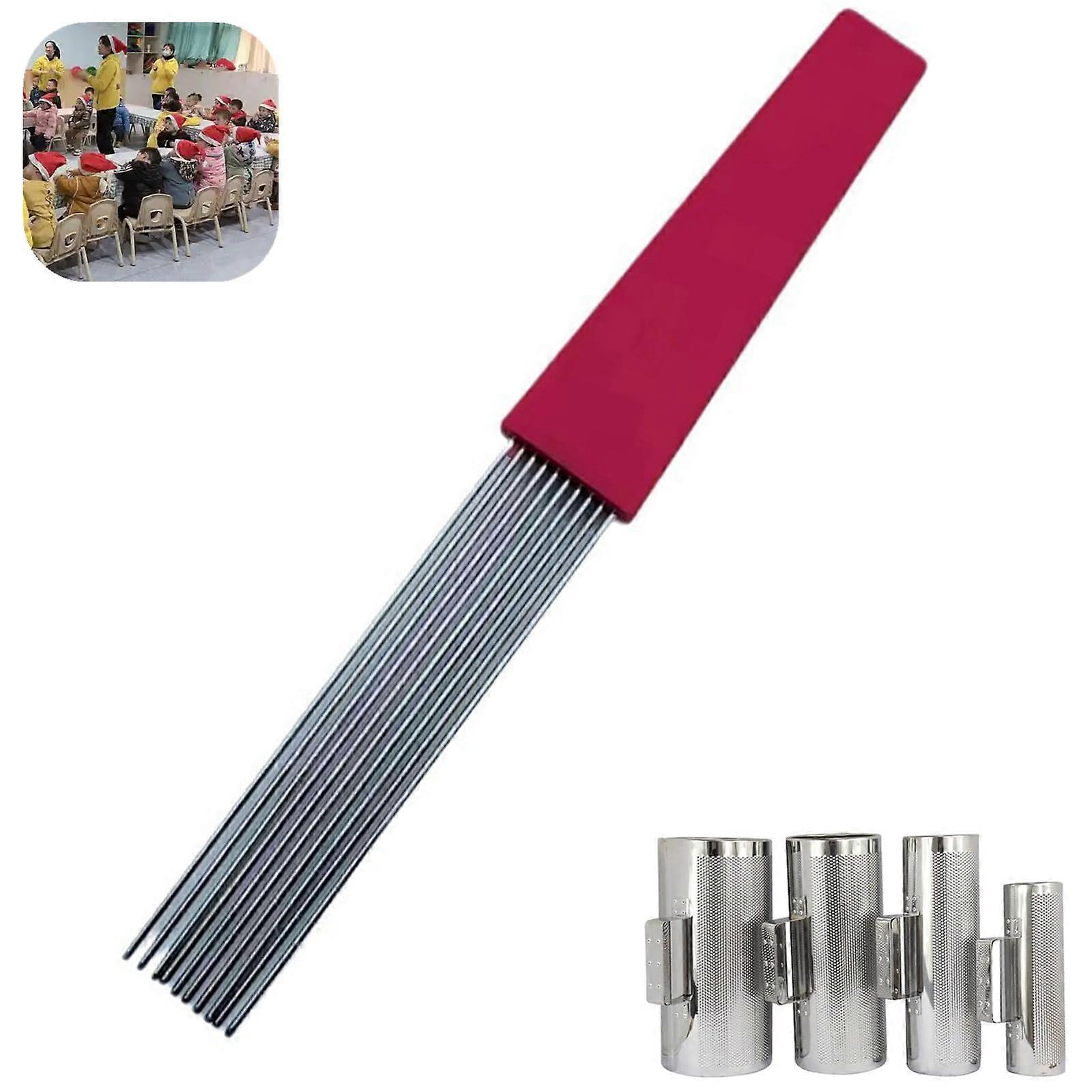 Guiro Scraper Stainless Steel Combstyle Percussion Tool for Clear Resonant Tones