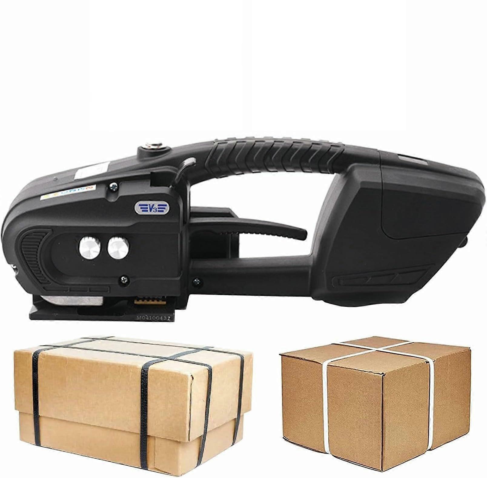 Electric Strapping Machine with Adjustable Tension, Automatic Weld and Cut, for PP and PET Straps