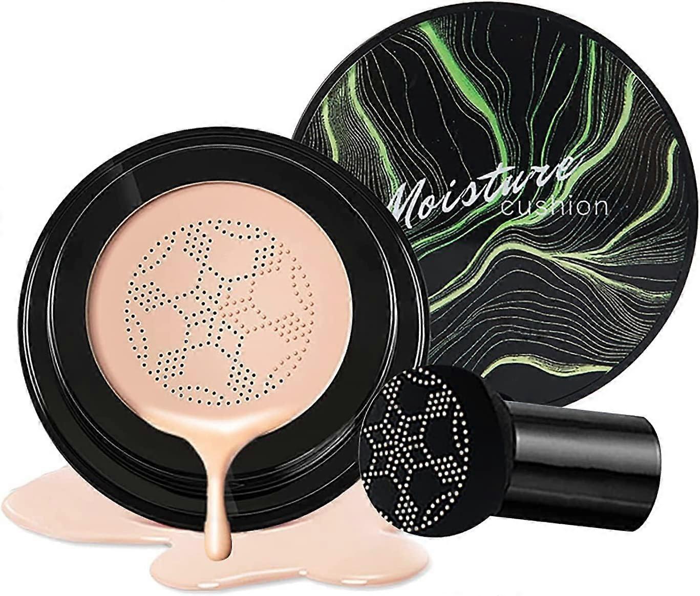 CC Cream with Mushroom Head Applicator, Long Lasting BB Cream for Matte Coverage and Moisturizing