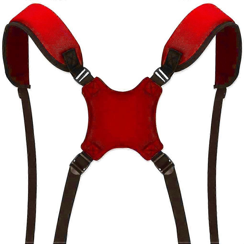 Adjustable Padded Double Shoulder Golf Bag Strap Replacement Durable Oxford Material Red