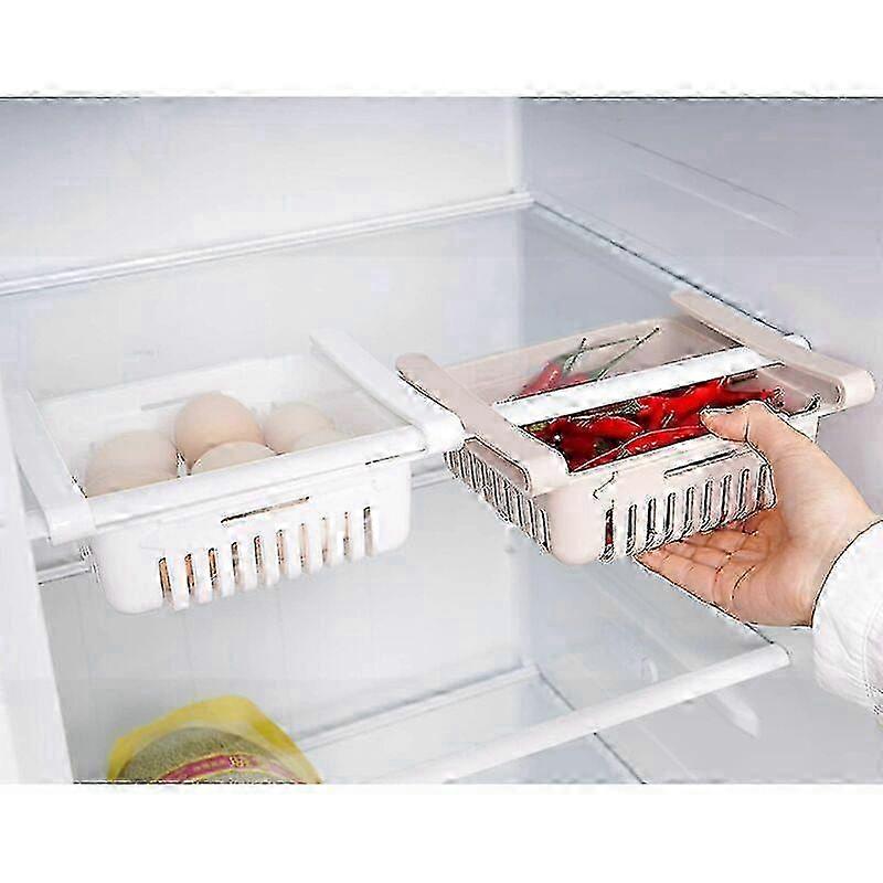 Adjustable Fridge Drawer Organizer for Storage Shelf Divider Layer Box 2