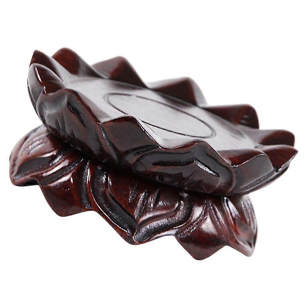 Incense Burner Base Buddha Statue Stand for Storage 3Pcs Light Brown