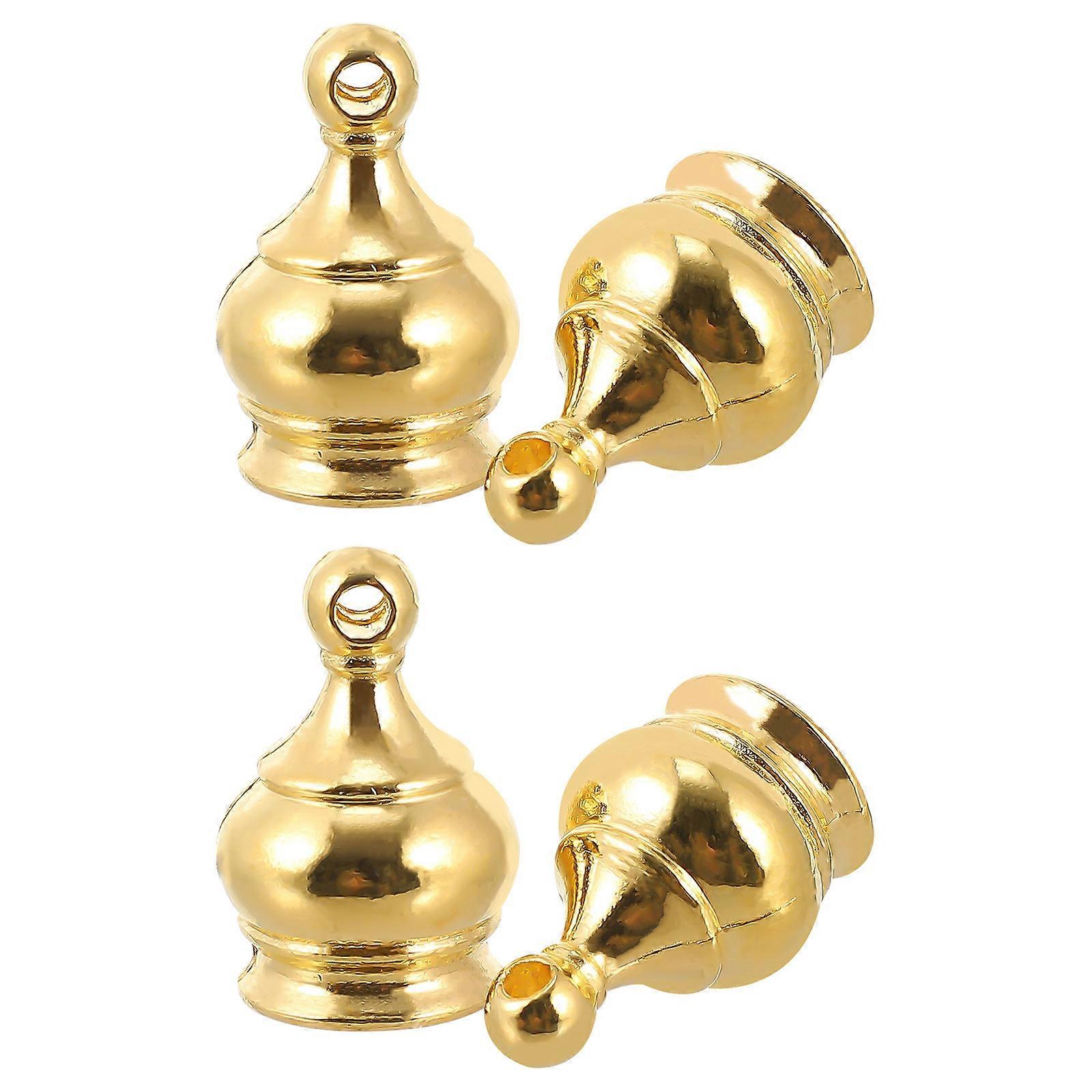 Golden Lamp Finials Cow for Decor 4Pcs Light Screw Caps