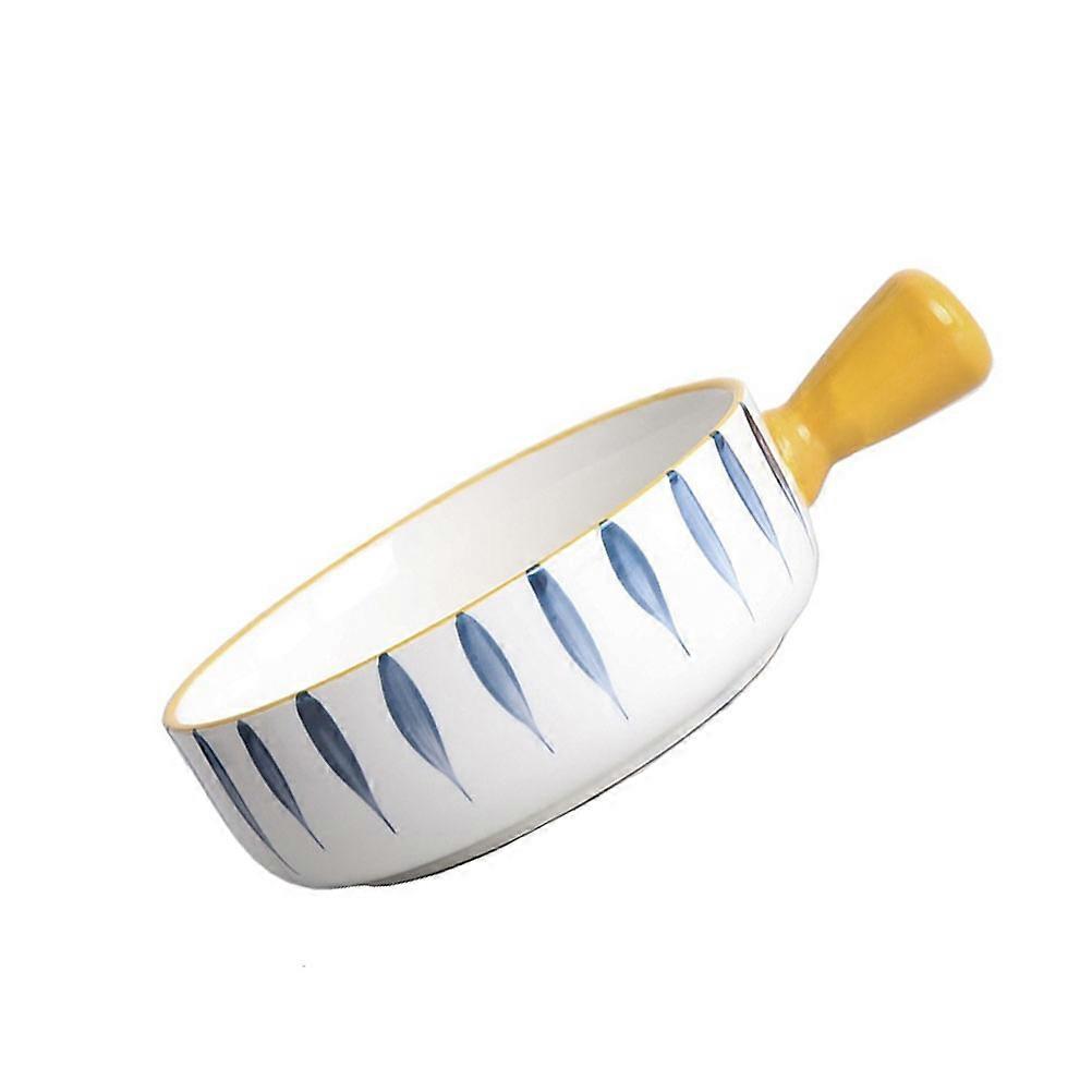 Ceramic Baking Bowl for Storage Household Multiuse Bowl with Handle