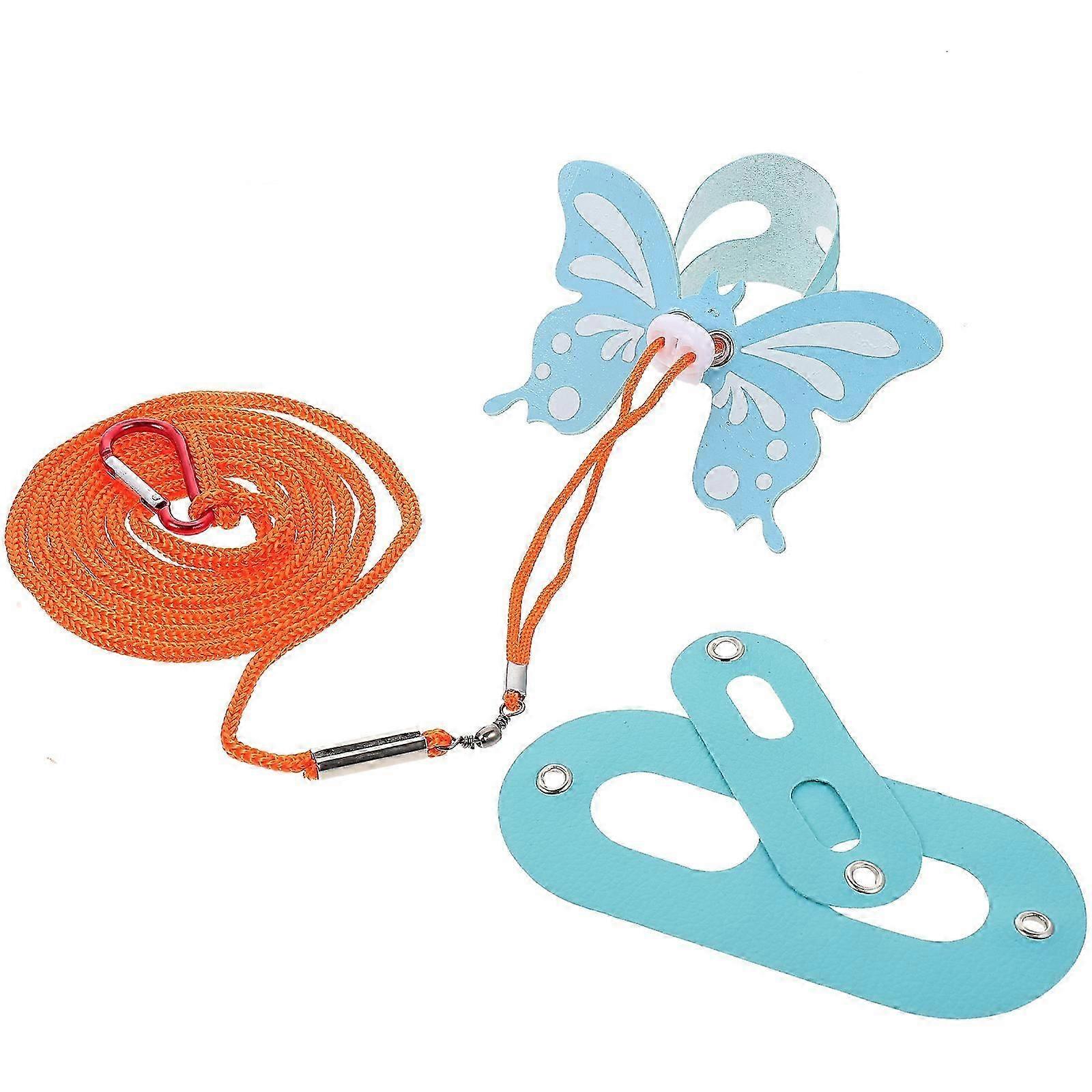 Sky-Blue Gecko Walking Leash Harness Set