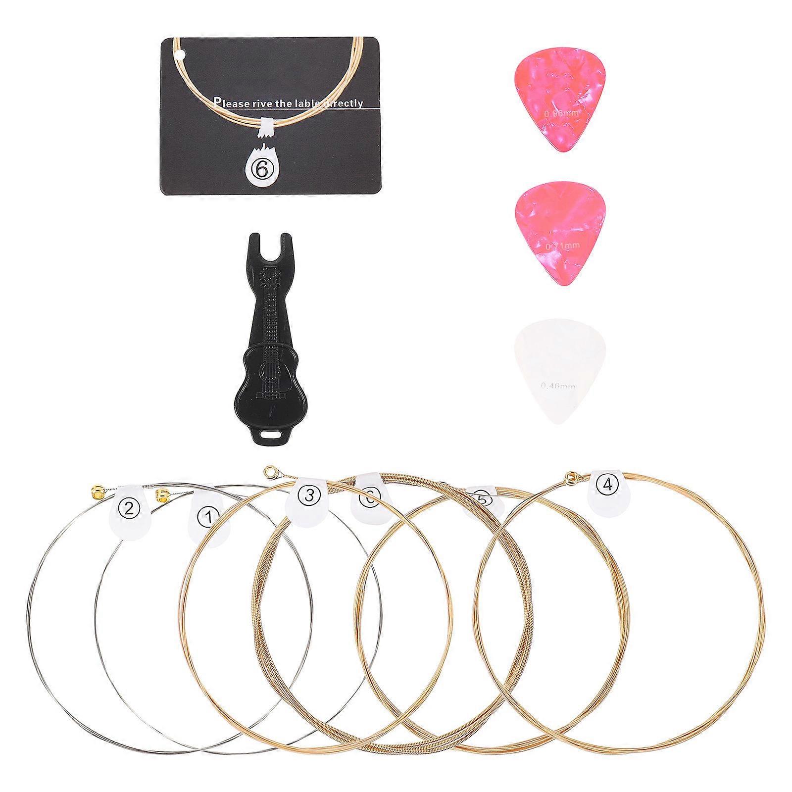 Guitar Strings Set Acoustic Guitar String Replacement Kit 1Set Assorted Color