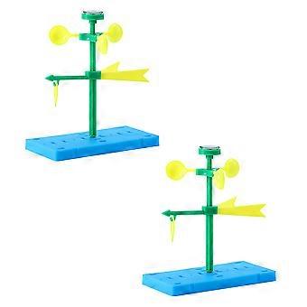 Brinquedo de cata-vento de plástico faça você mesmo, brinquedo científico para brincar, conjunto com 2 unidades, presente criativo