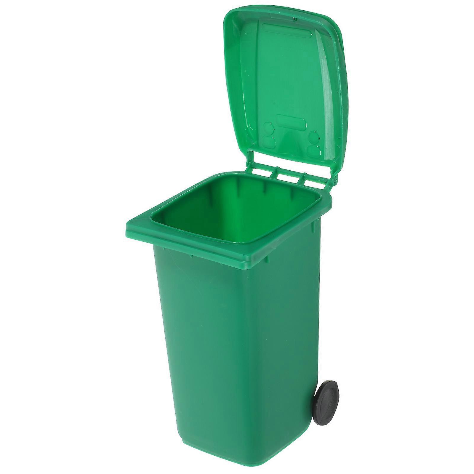 Green PP Tabletop Trash Can for Kitchen Use Multi-Functional 2Pcs